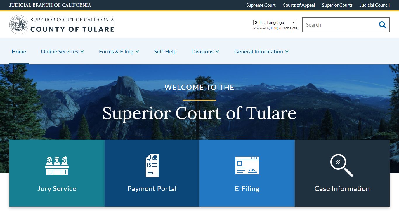 Home | Superior Court of California | County of Tulare